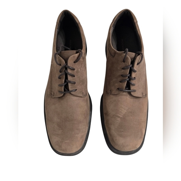 Rockport Tan Brown Leather Square Toe Chunky Dress Shoes 12 Narrow main image 7